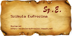 Szikula Eufrozina névjegykártya